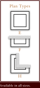 Fiberglass Square Columns Dead Load Recommendations & Types Square Column Plan Types E, F, & H